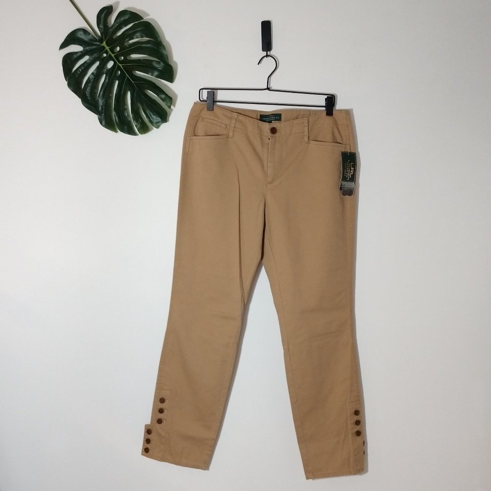 NWT Lauren Ralph Lauren Bahir Khaki Pants 8